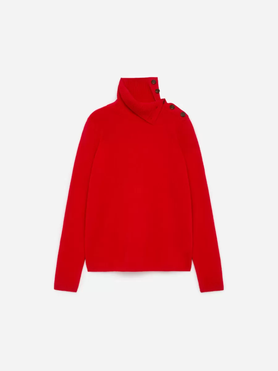Store ARKET Soft Merino Wool Roll-Neck Red