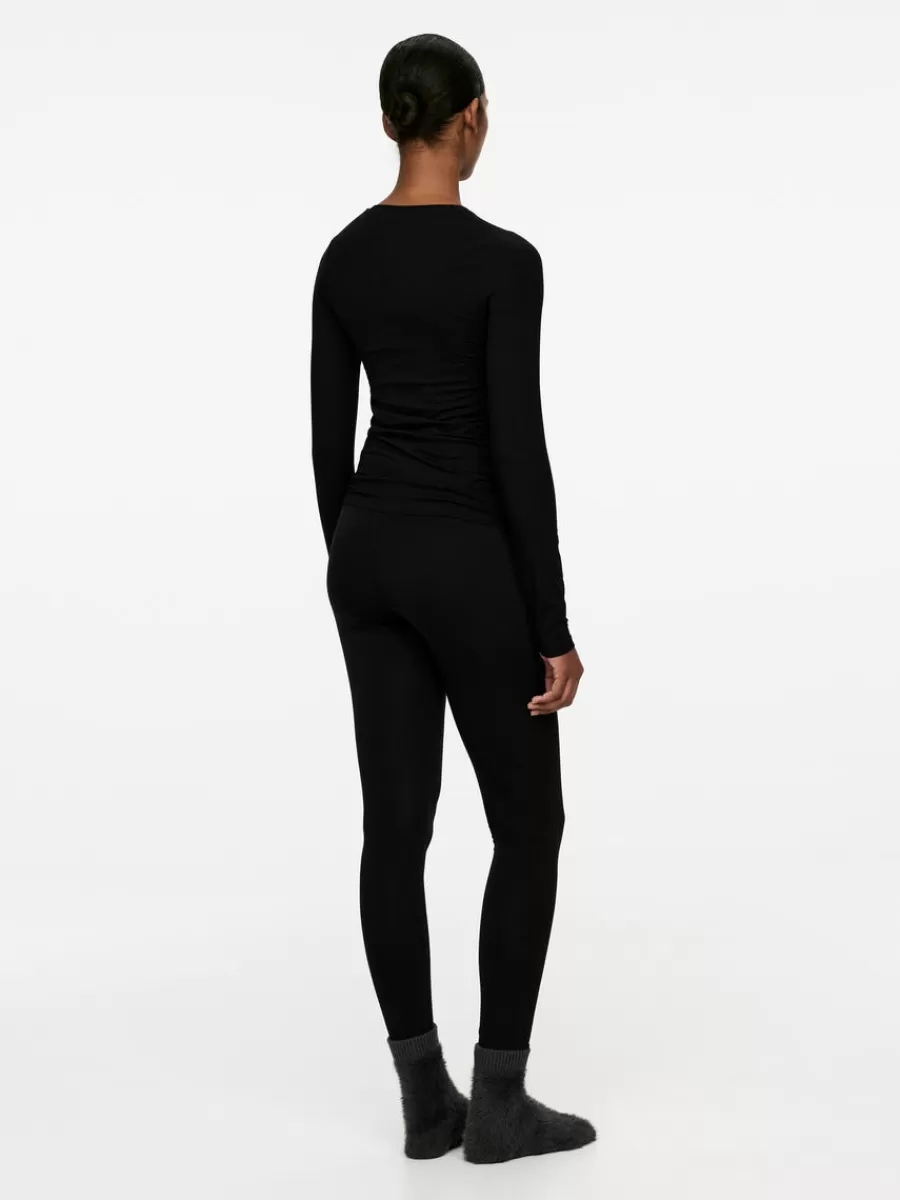 Cheap ARKET Soft Stretch Leggings Black