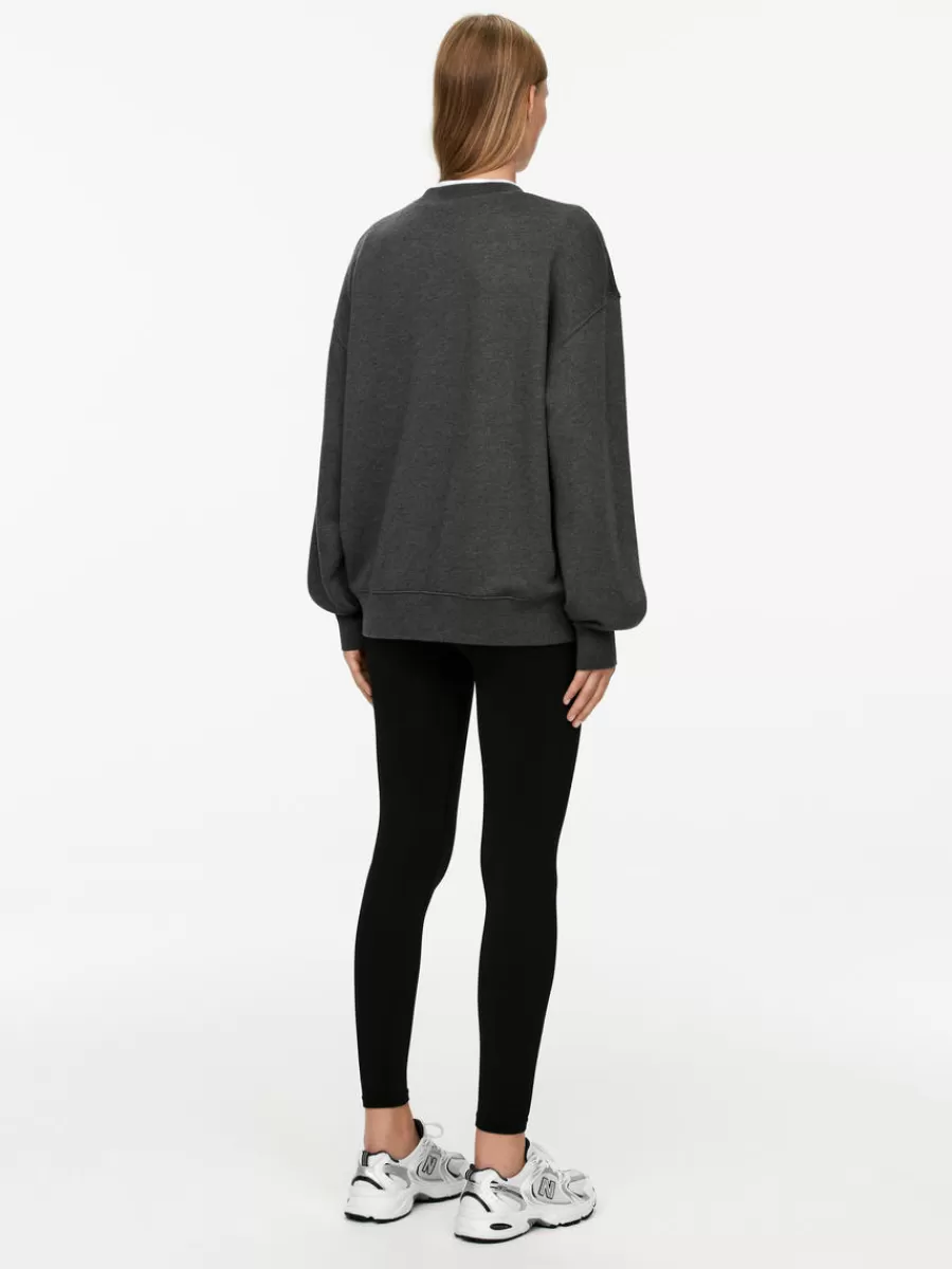 Shop ARKET Soft Sweatshirt Dark Grey Melange