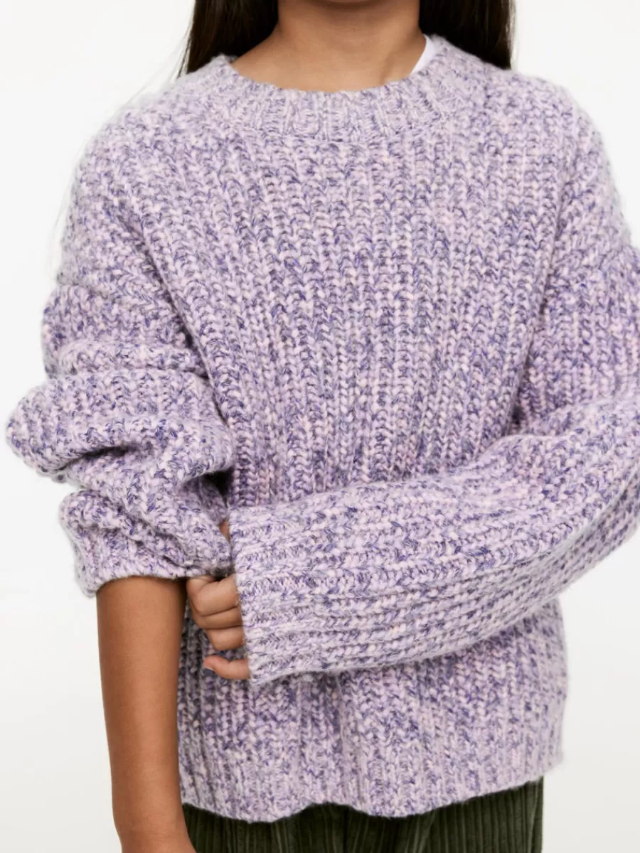 Store ARKET Space-Dyed Wool Jumper Lilac
