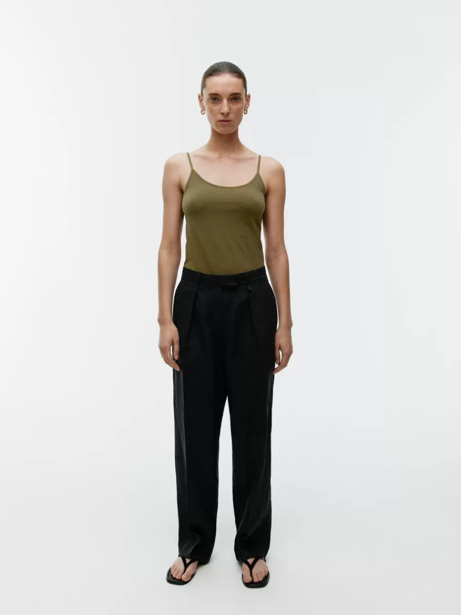 Flash Sale ARKET Spaghetti-Strap Top Khaki Green