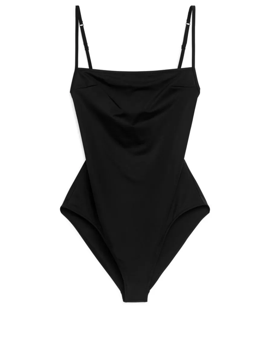 Best Sale ARKET Square-Neck Swimsuit Black