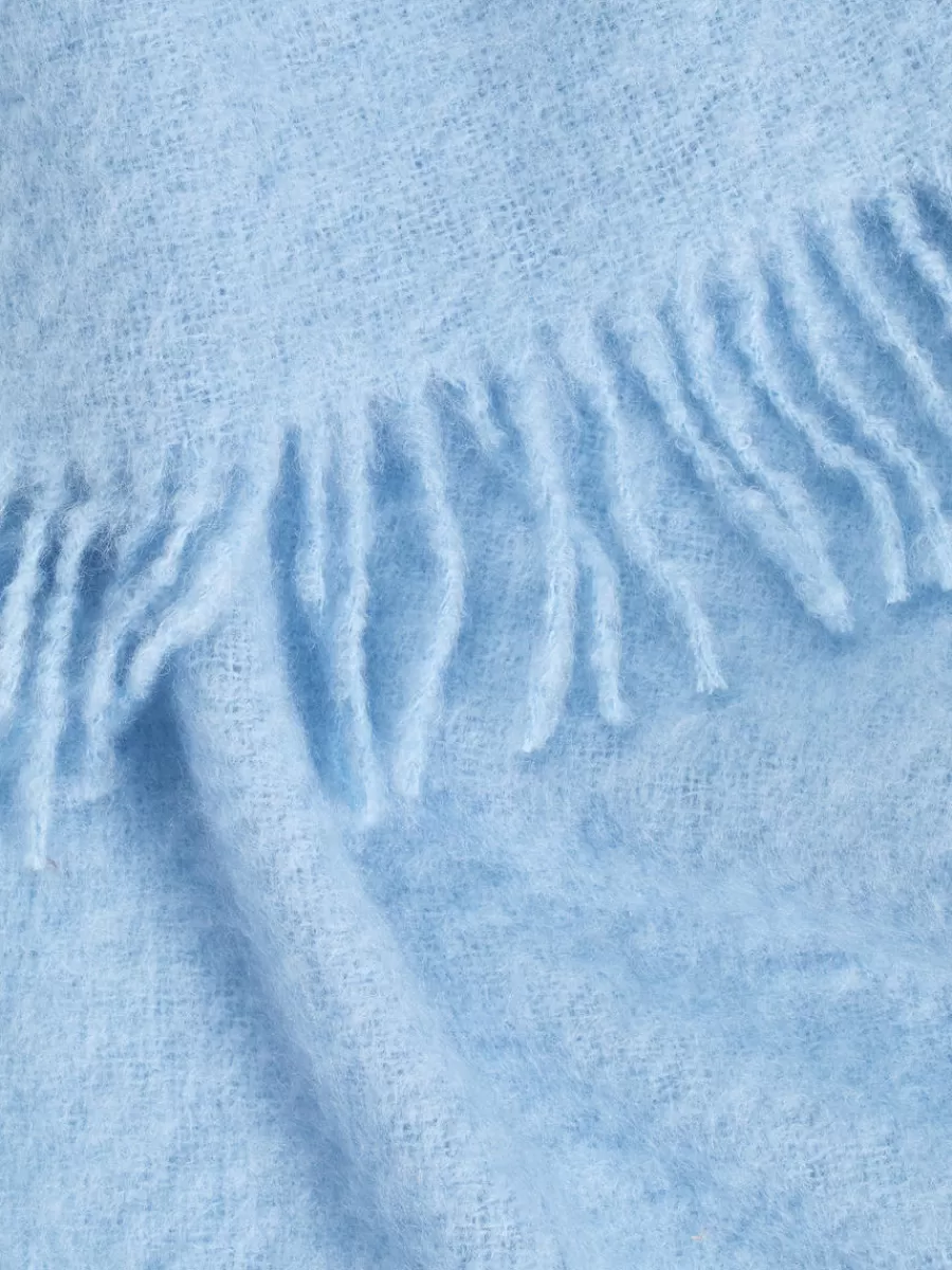 New ARKET Stackelbergs Mohair Blanket Blue