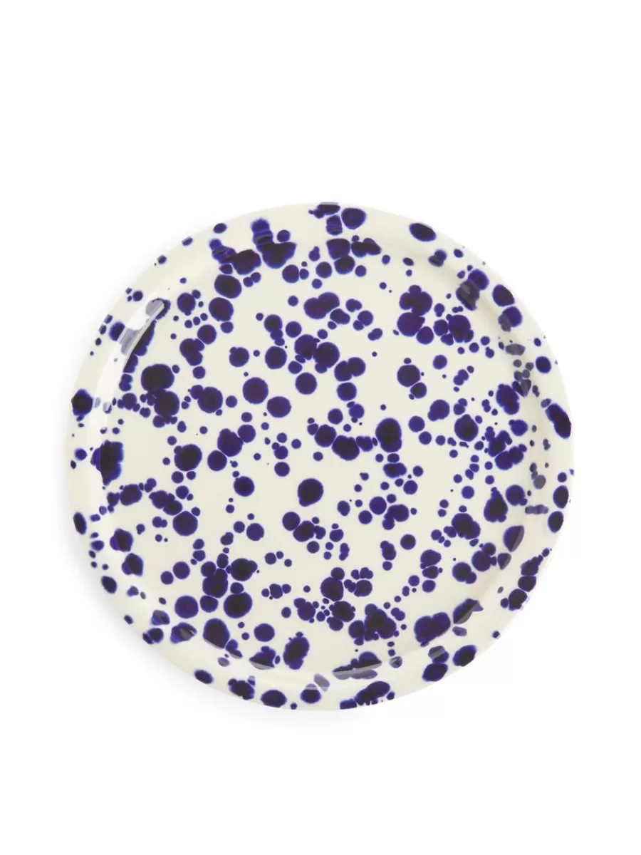 Discount ARKET Stoneware Plate 22 Cm Blue Dots
