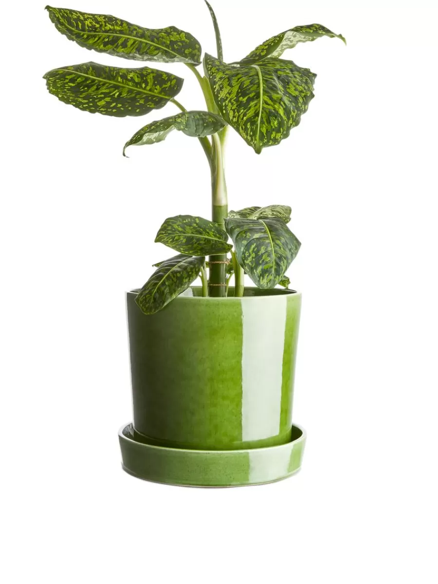 Best ARKET Stoneware Pot 22 Cm Green