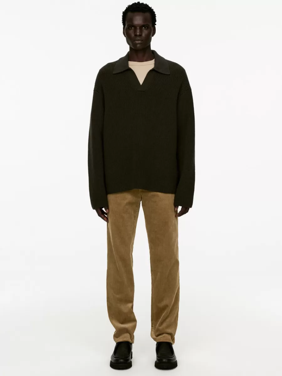 Best Sale ARKET Straigh-Fit Corduroy Chinos Dark Beige