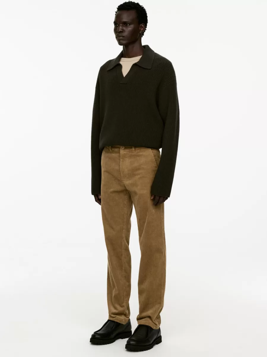 Best Sale ARKET Straigh-Fit Corduroy Chinos Dark Beige