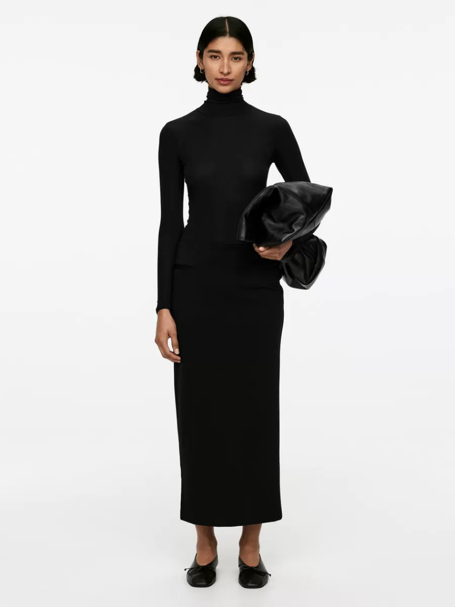 Discount ARKET Stretch Midi Skirt Black