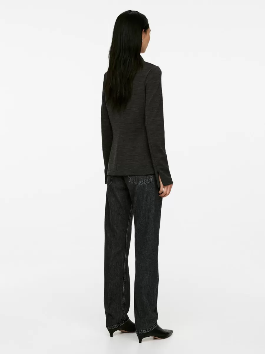 Cheap ARKET Stretch Shirt Dark Grey