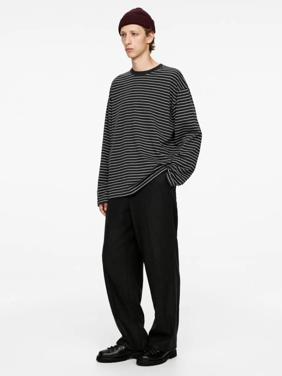 Cheap ARKET Striped T-Shirt Blue/Grey