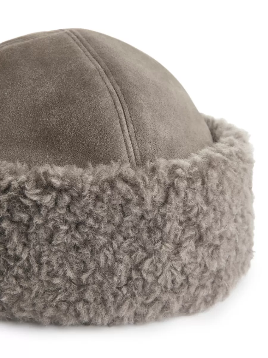 Sale ARKET Suede Winter Hat Mole