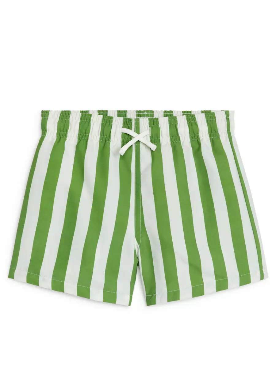 Cheap ARKET Swim Shorts White/Green