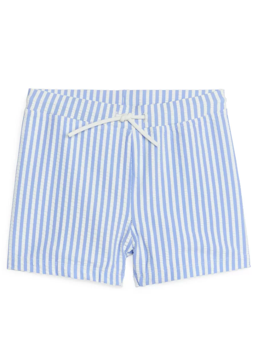 Fashion ARKET Swimming Trunks Light Blue/White