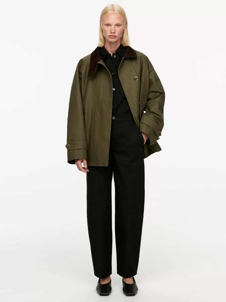 Shop ARKET Tailored Denim Trousers Black