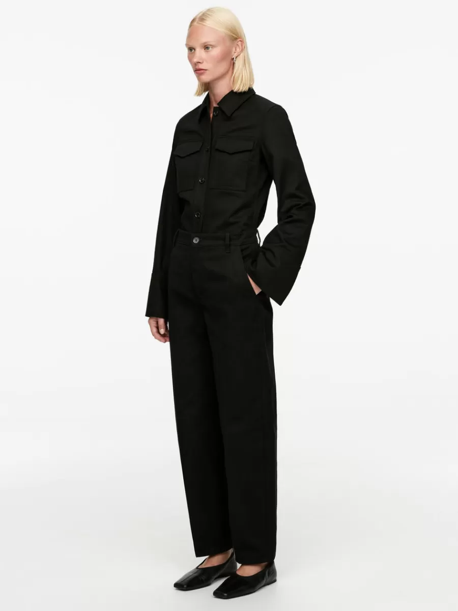 Shop ARKET Tailored Denim Trousers Black