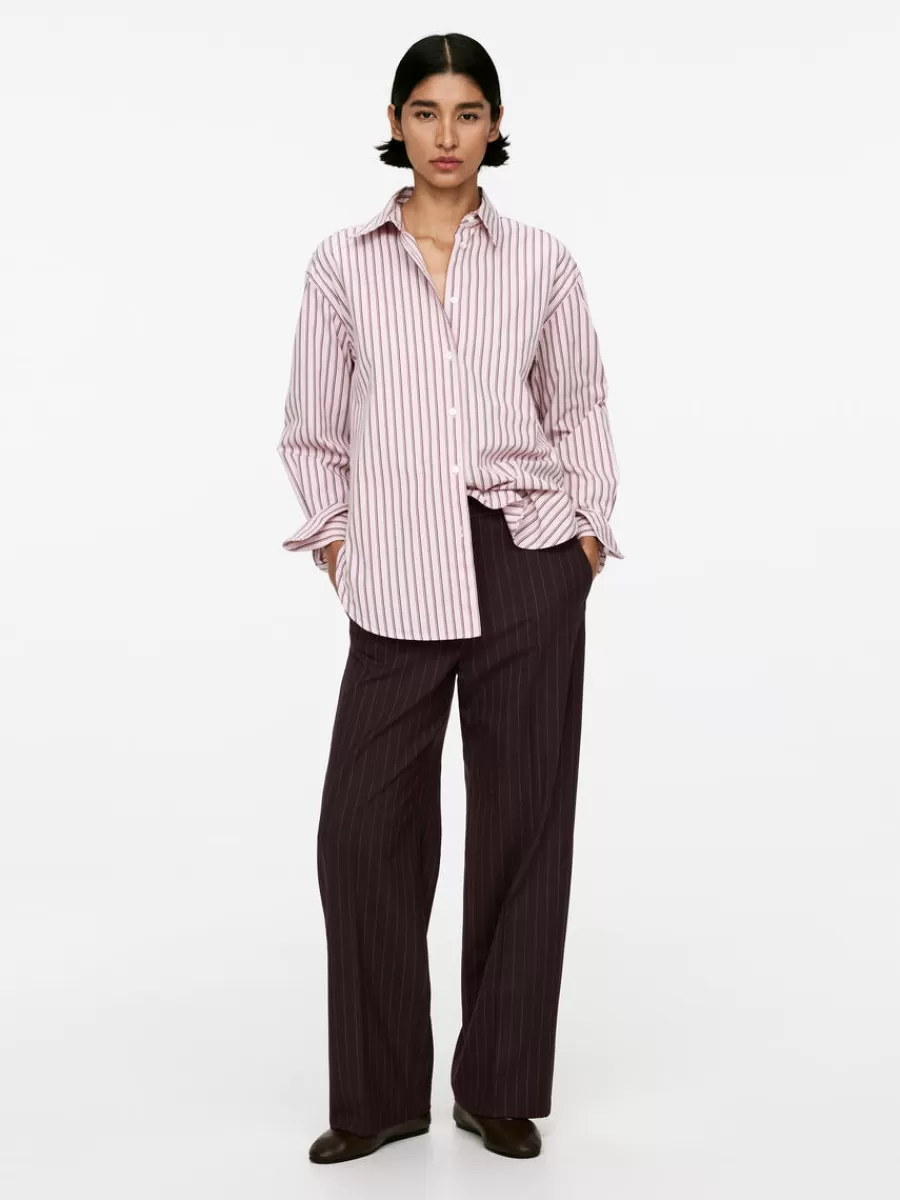 Best ARKET Tailored Trousers Brown/Pinstripe