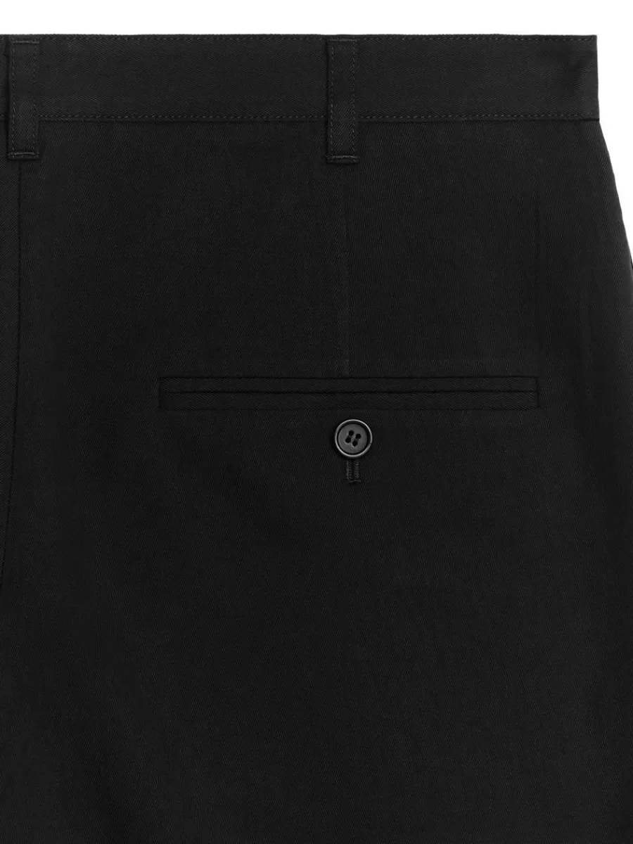 Cheap ARKET Tailored Wide-Fit Trousers Black
