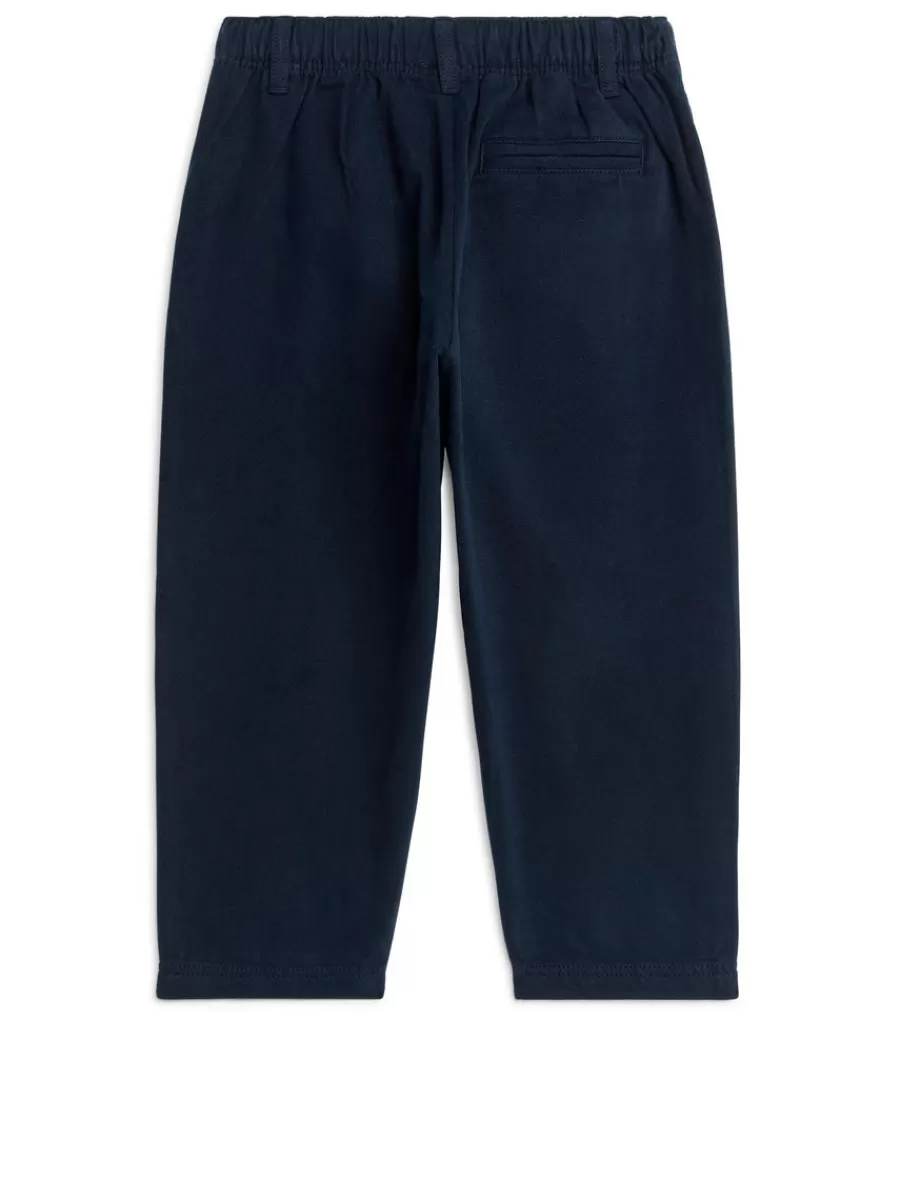 Flash Sale ARKET Tapered Cotton Chinos Dark Blue