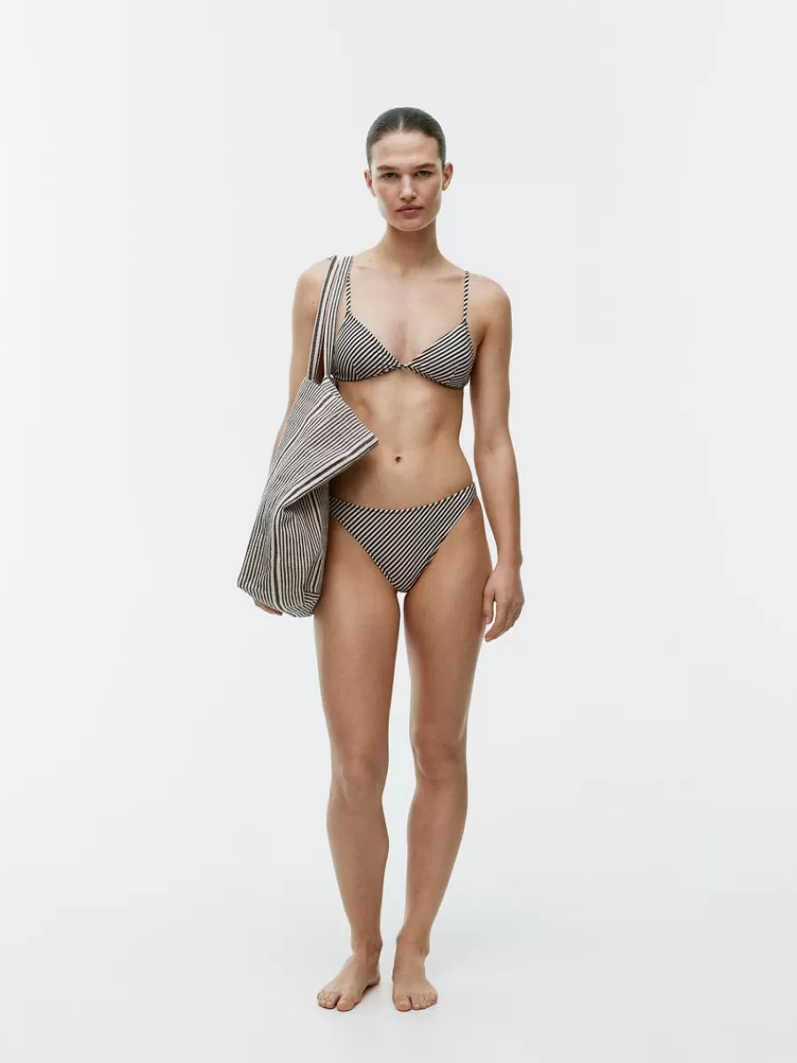 Sale ARKET Triangle Bikini Top Black/White