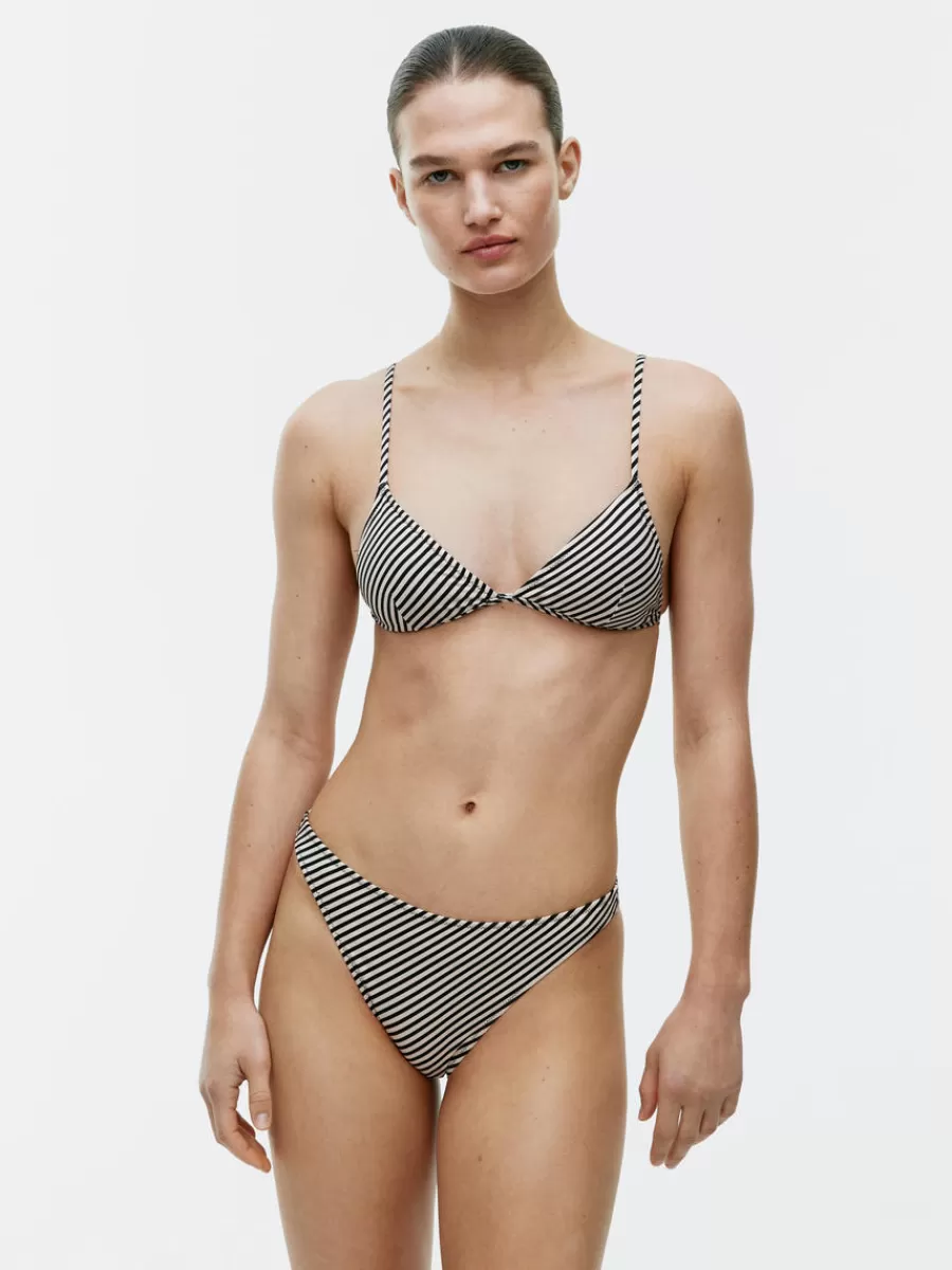 Sale ARKET Triangle Bikini Top Black/White