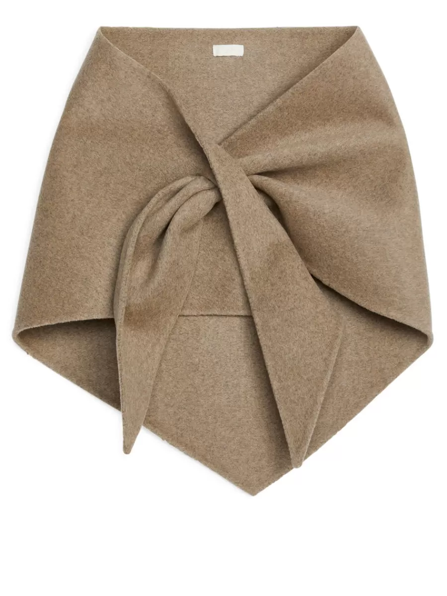 Cheap ARKET Triangle Wool Scarf Mole
