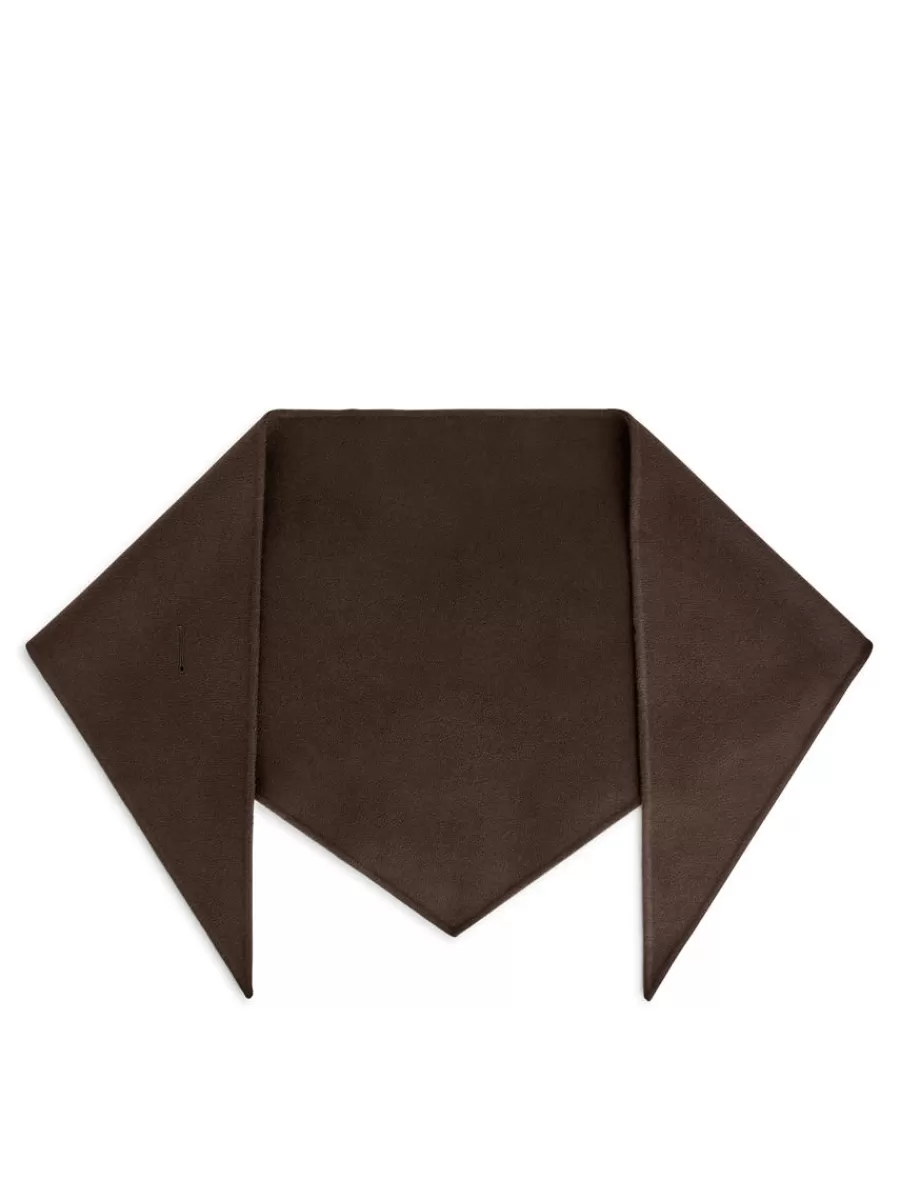 Store ARKET Triangle Wool Scarf Dark Brown