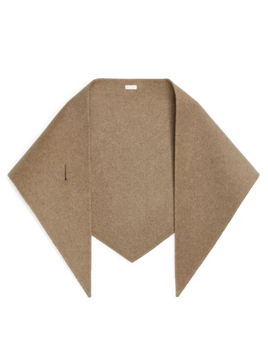 Cheap ARKET Triangle Wool Scarf Mole
