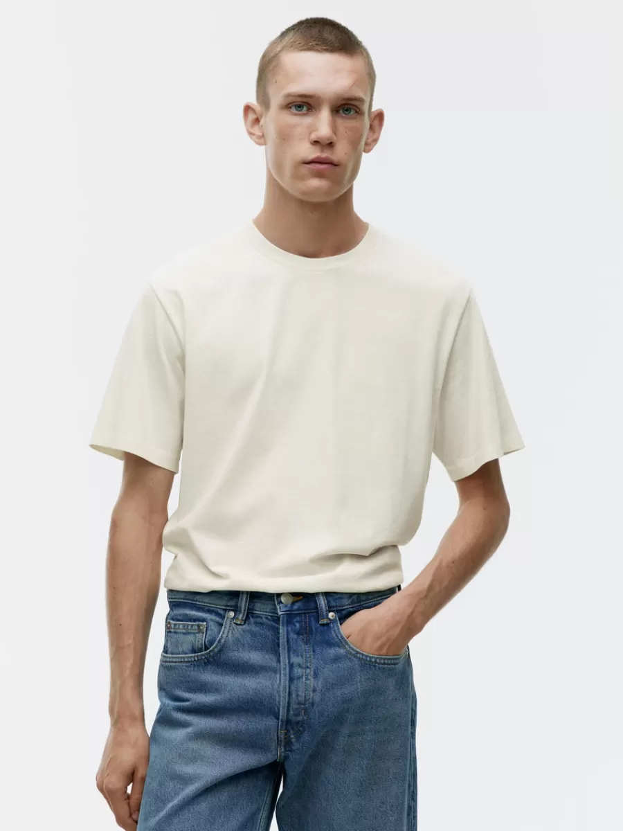 Best ARKET Tubular T-Shirt Off White