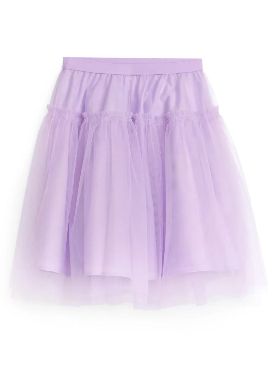 Online ARKET Tulle Skirt Lilac