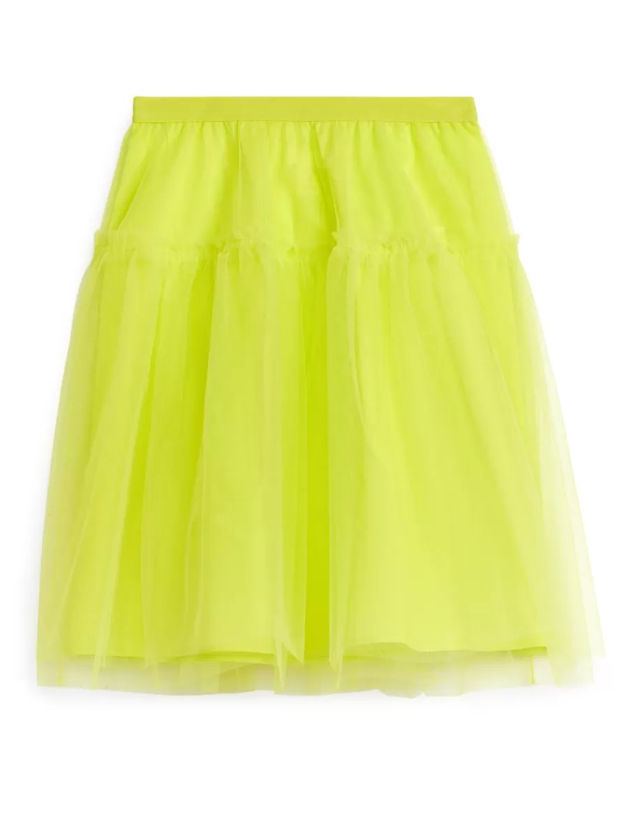 Clearance ARKET Tulle Skirt Neon Yellow