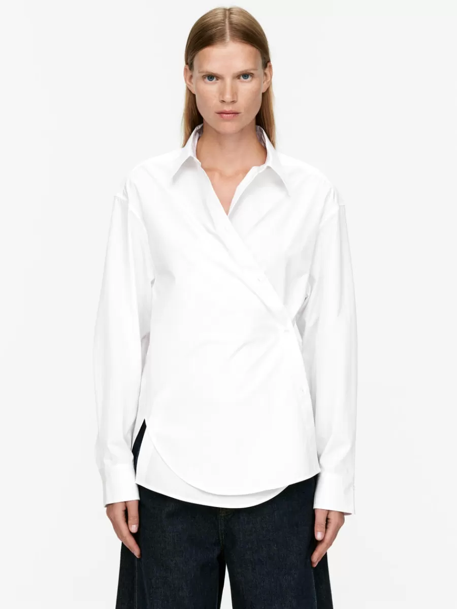 Clearance ARKET Two-Way Poplin Shirt White