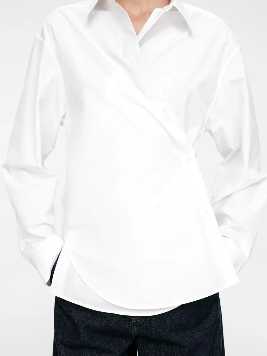 Clearance ARKET Two-Way Poplin Shirt White