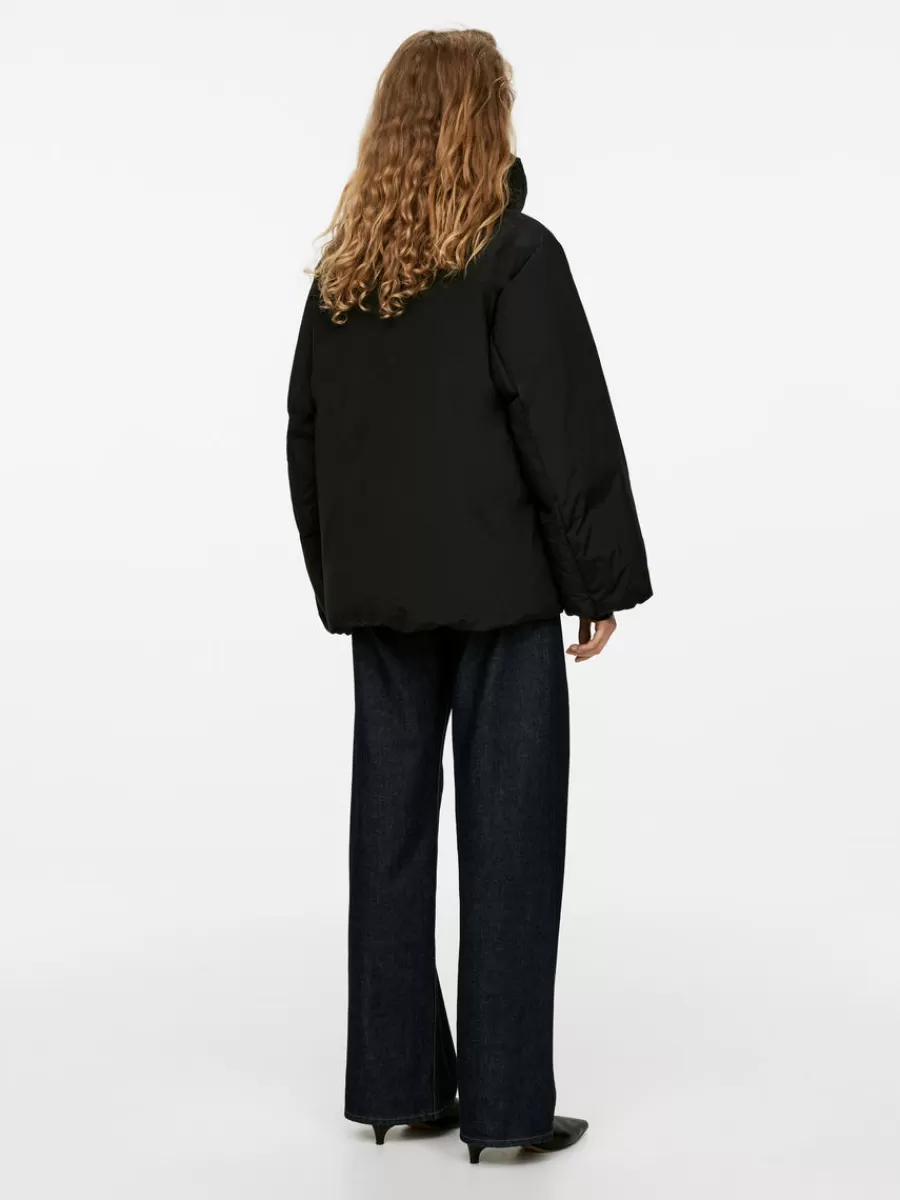 Flash Sale ARKET Upcycled Down High-Collar Jacket Black