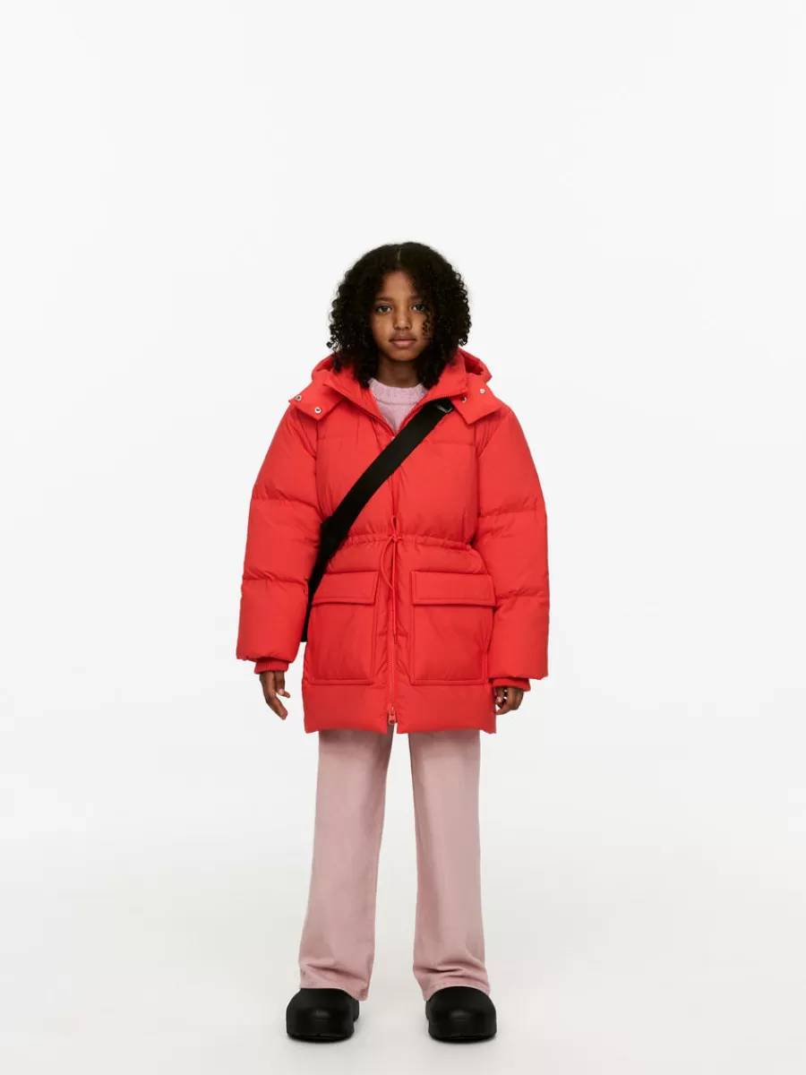 Fashion ARKET Upcycled Down Jacket Red