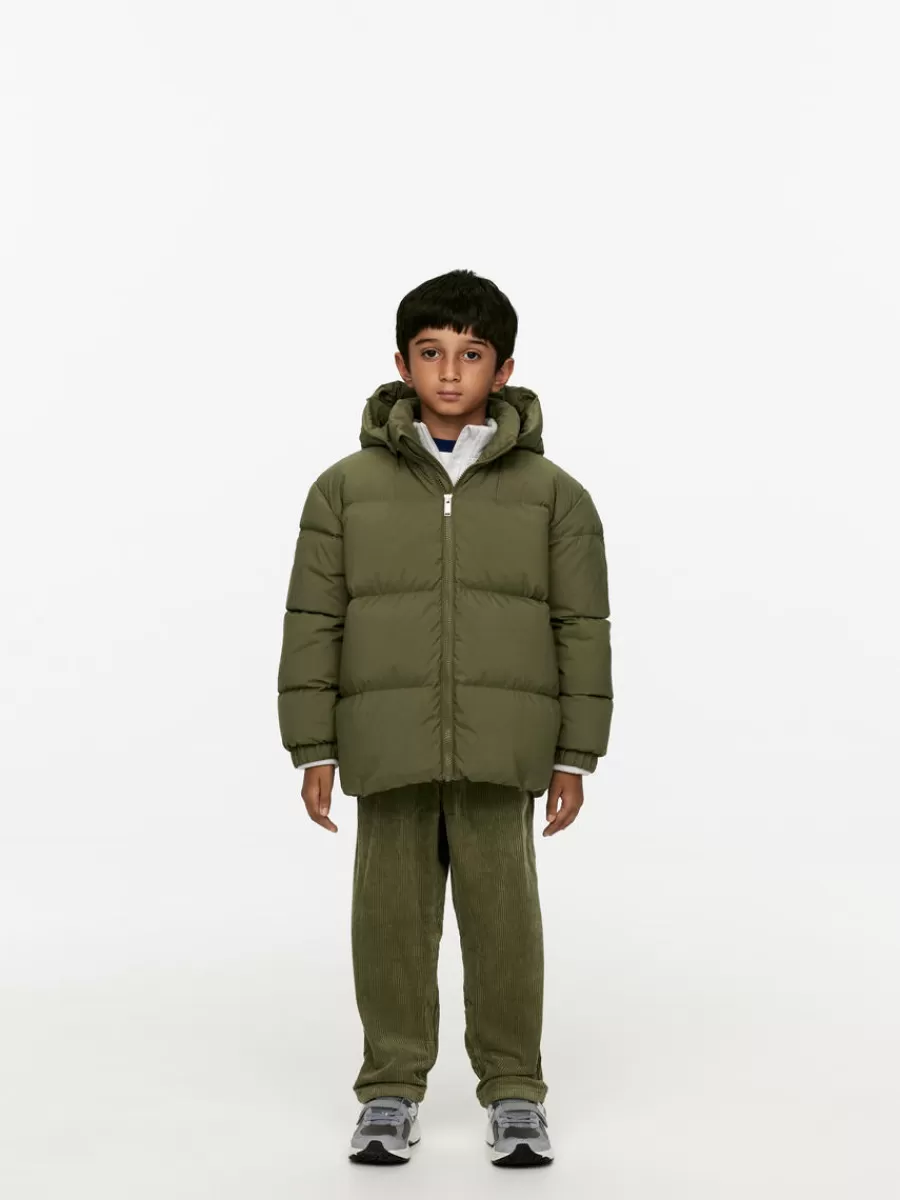 Hot ARKET Upcycled Down Jacket Khaki Green