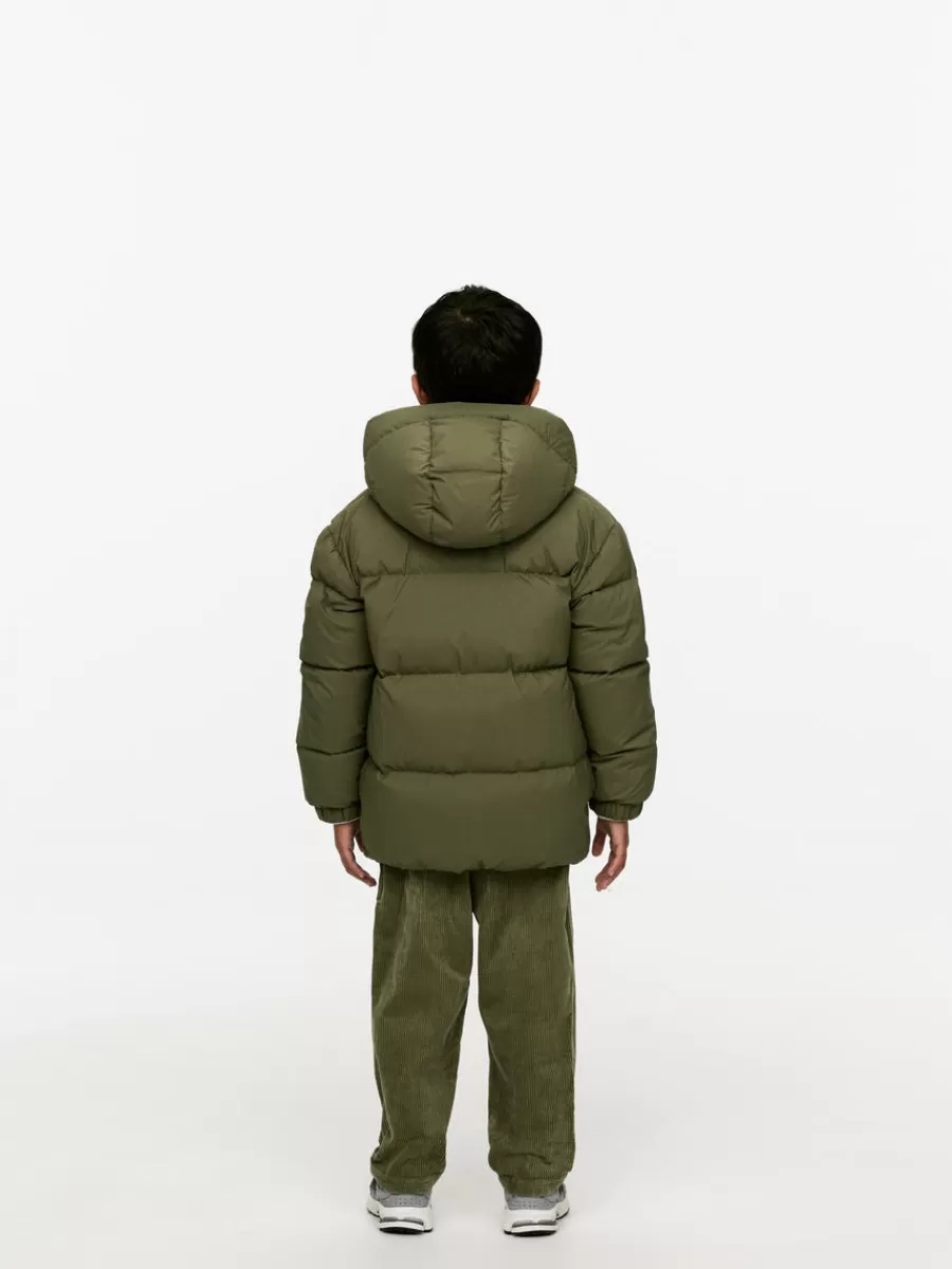 Hot ARKET Upcycled Down Jacket Khaki Green