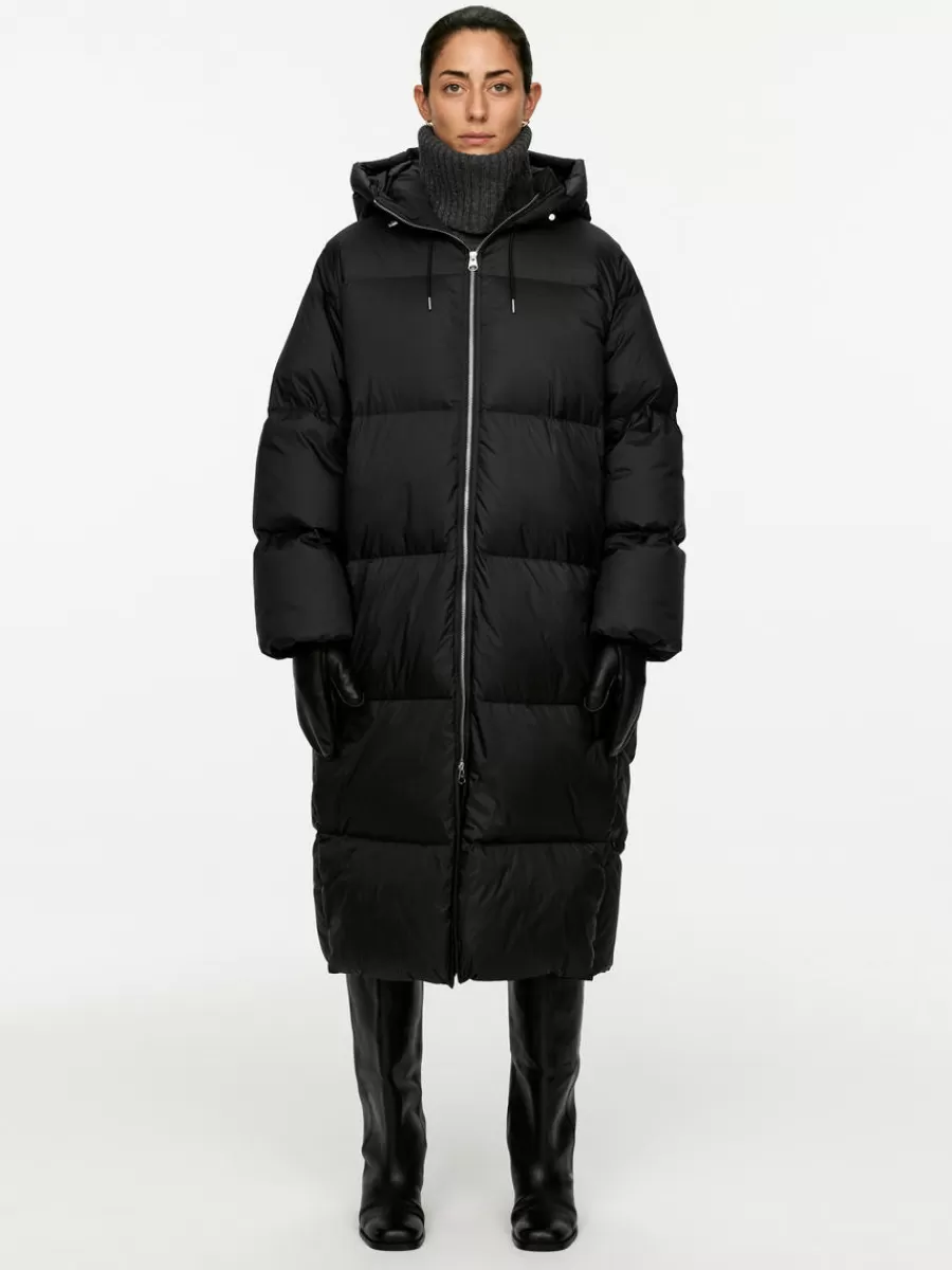 Shop ARKET Upcycled Down Long Coat Black