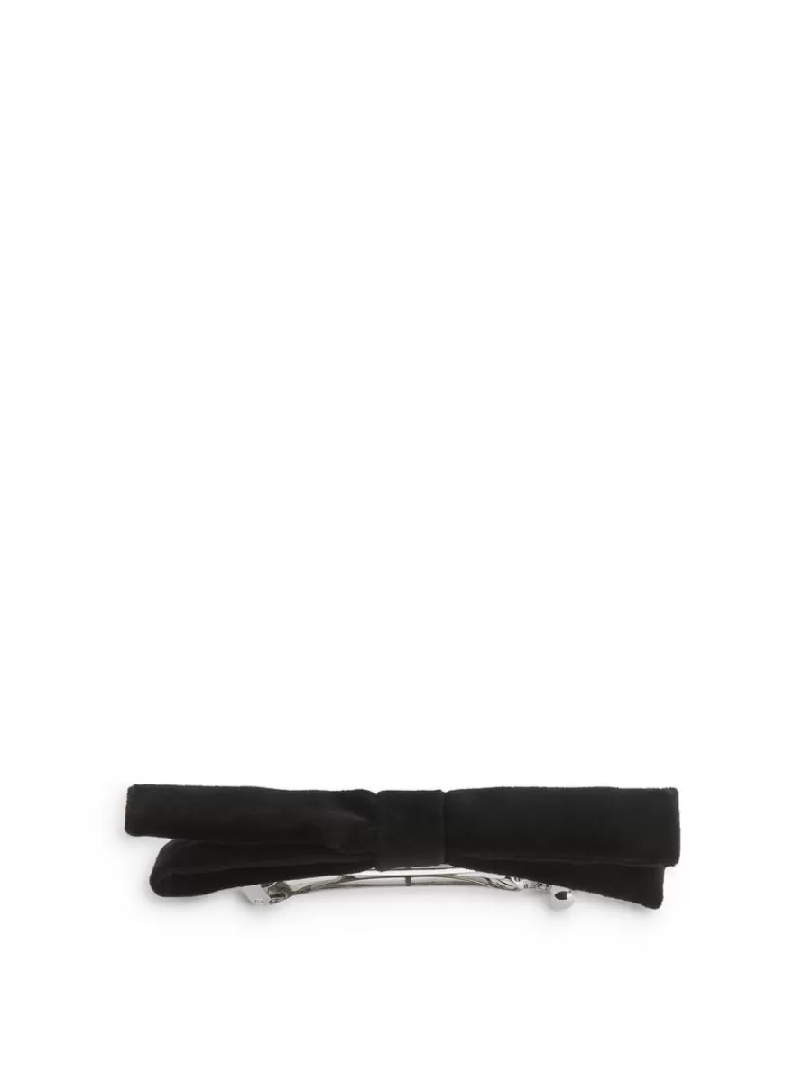 Clearance ARKET Velvet Bow Hair Clip Black