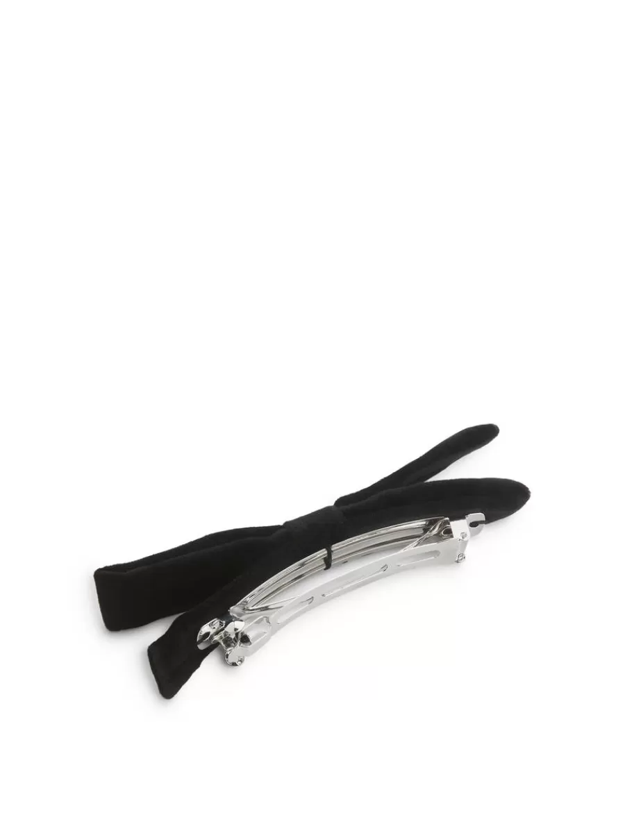 Clearance ARKET Velvet Bow Hair Clip Black