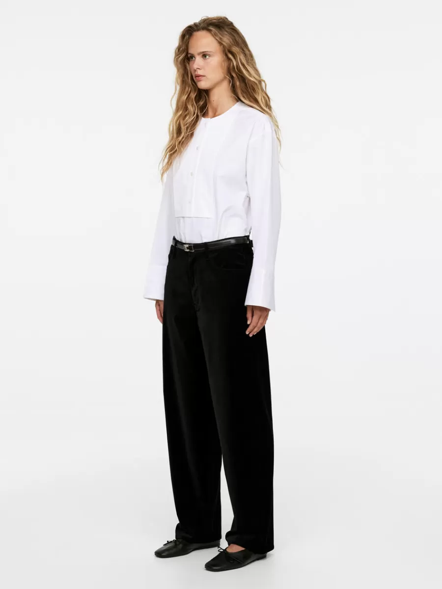 Cheap ARKET Velvet Trousers Black