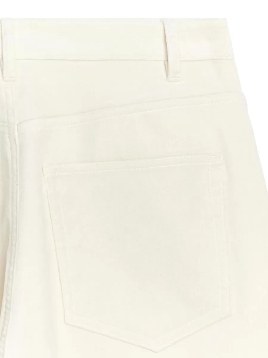 Best ARKET Velvet Trousers Off White