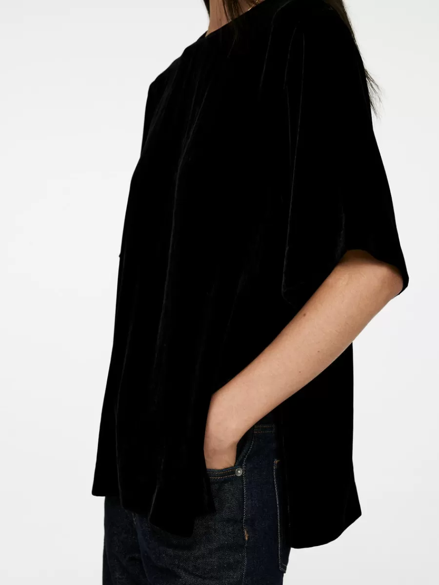 Flash Sale ARKET Velvet T-Shirt Black