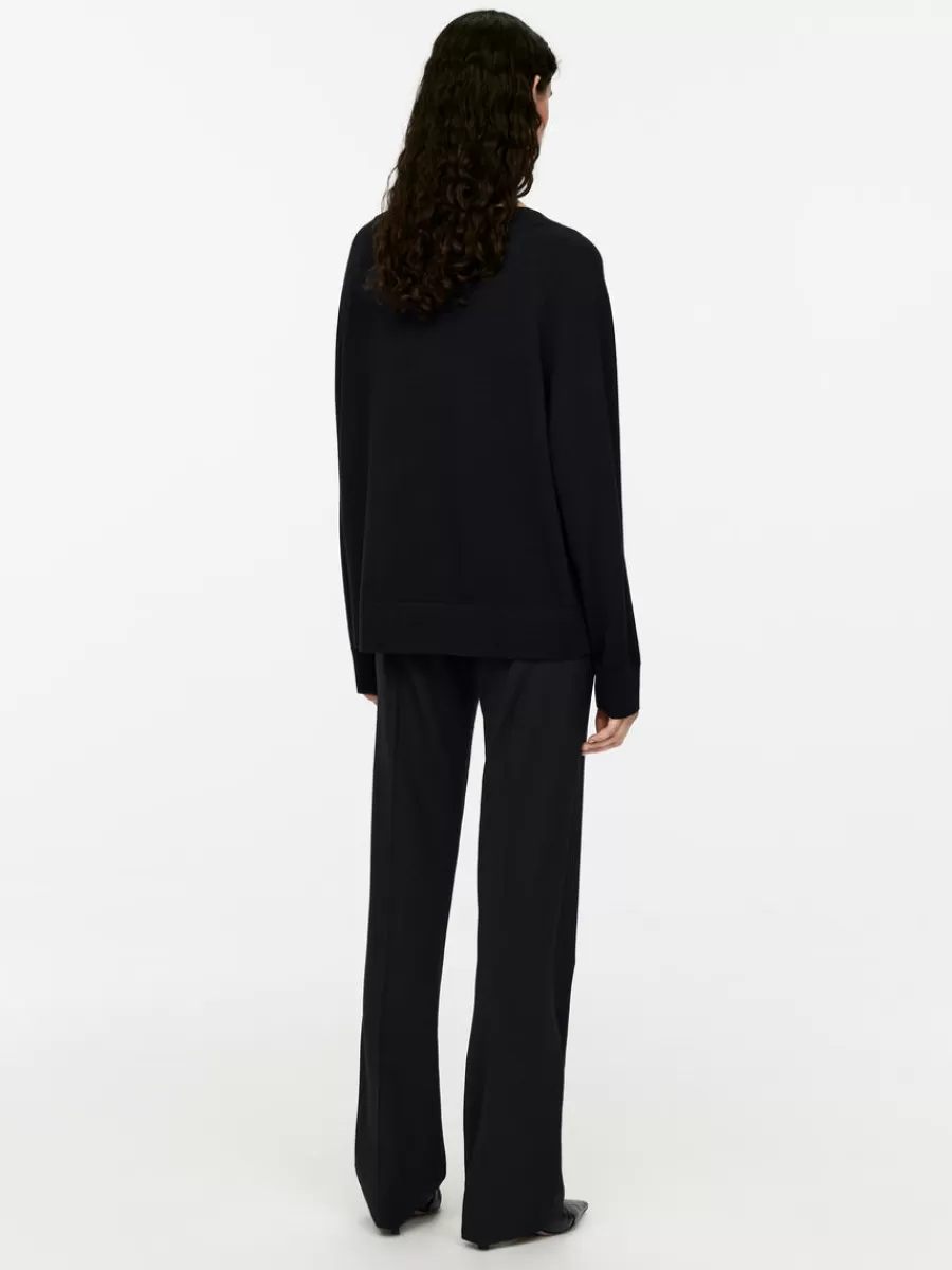 Store ARKET V-Neck Merino Jumper Black