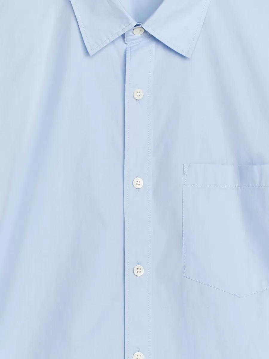 Clearance ARKET Washed Poplin Shirt Light Blue