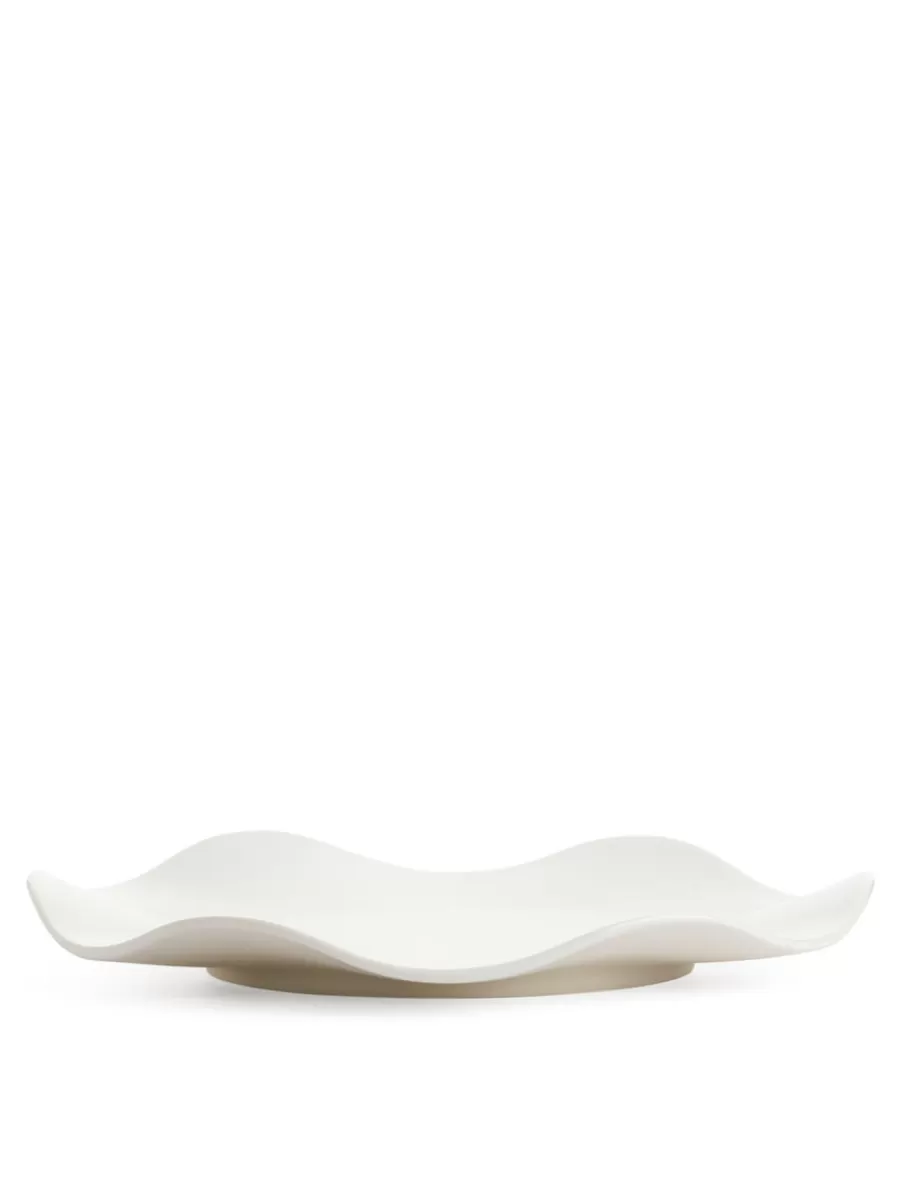 Cheap ARKET Wavy Stoneware Plate 27 Cm White