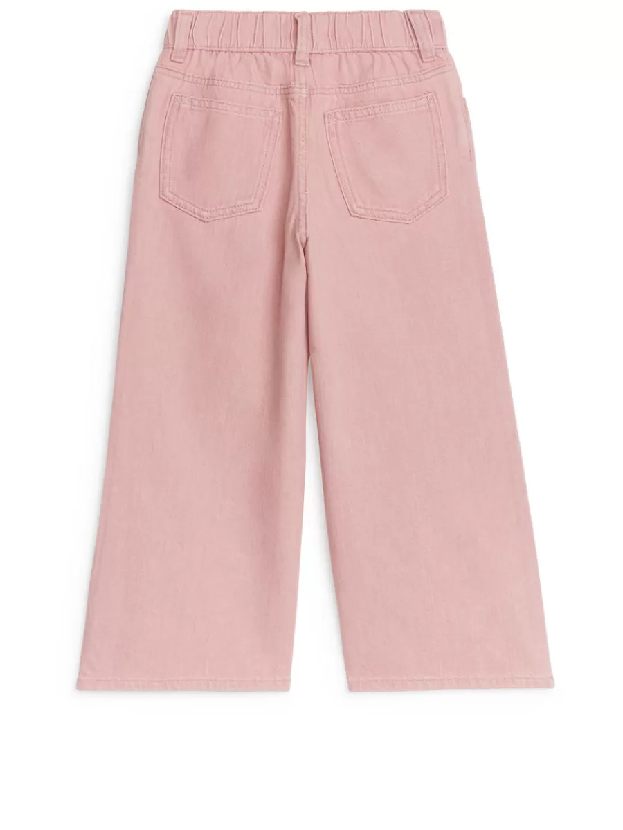 Store ARKET Wide Denim Trousers Dusty Pink