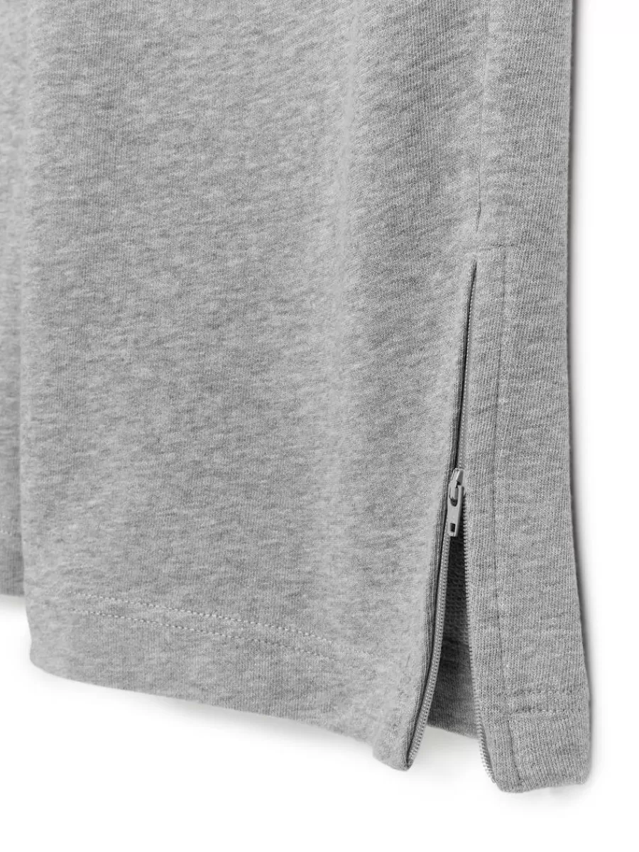 Store ARKET Wide-Leg Slit Sweatpants Grey Melange