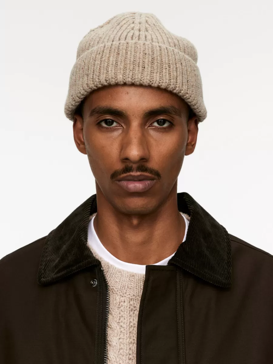 Sale ARKET Wool Beanie Beige Melange