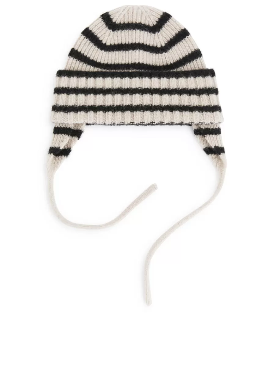 Best ARKET Wool Beanie Beige/Black