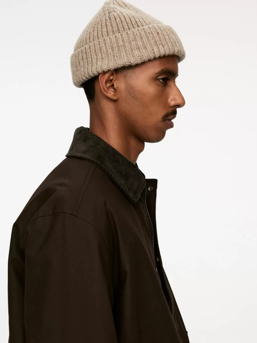 Sale ARKET Wool Beanie Beige Melange